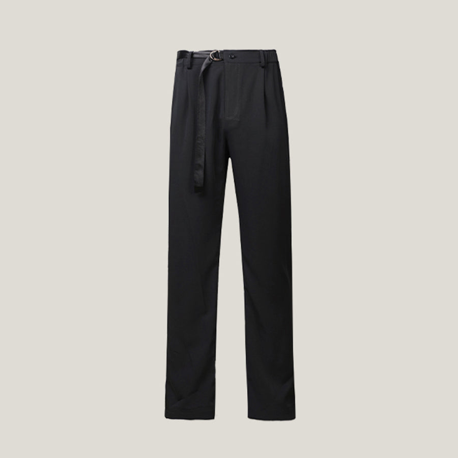 Tailored Ballroom Dance Pants Wide Leg Belted Practice Trousers, view 2