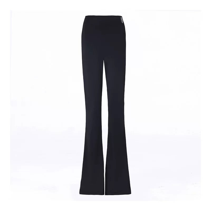 Latin Dance Pants High Waist Bell Bottom Flared Practice Trousers, view 3