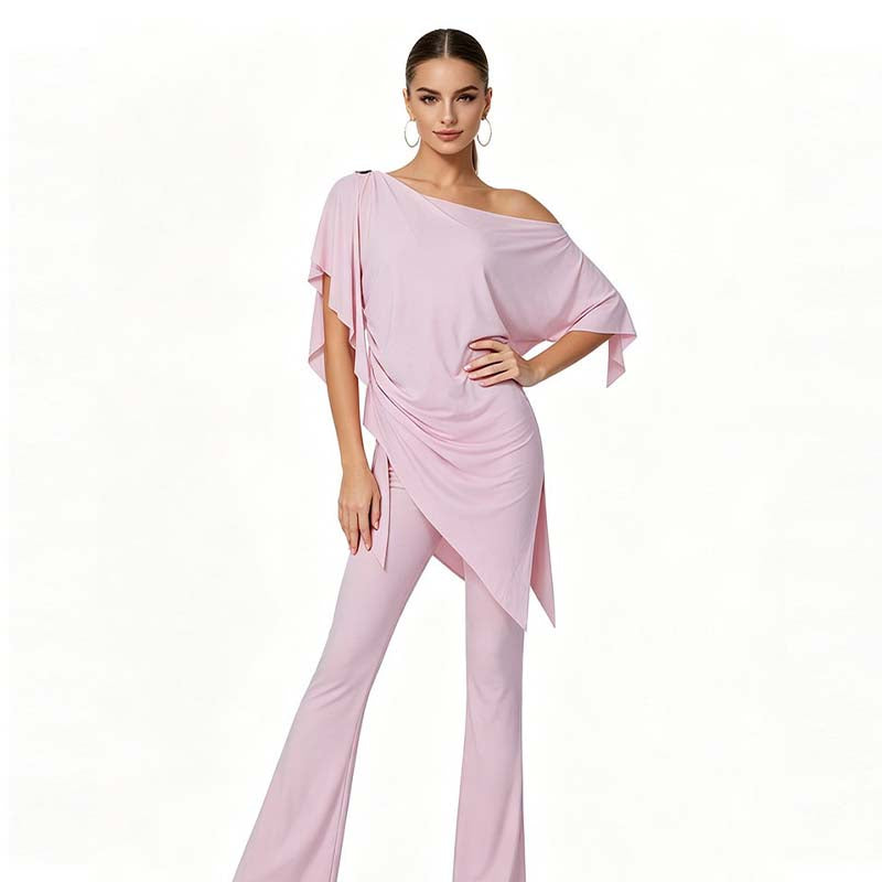 Latin Dance Pants High Waist Bell Bottom Flared Practice Trousers, view 9