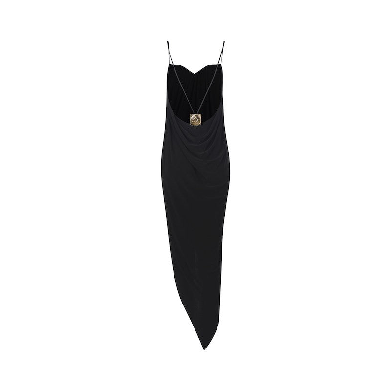 Black Y strap Latin salsa dance dress, product view