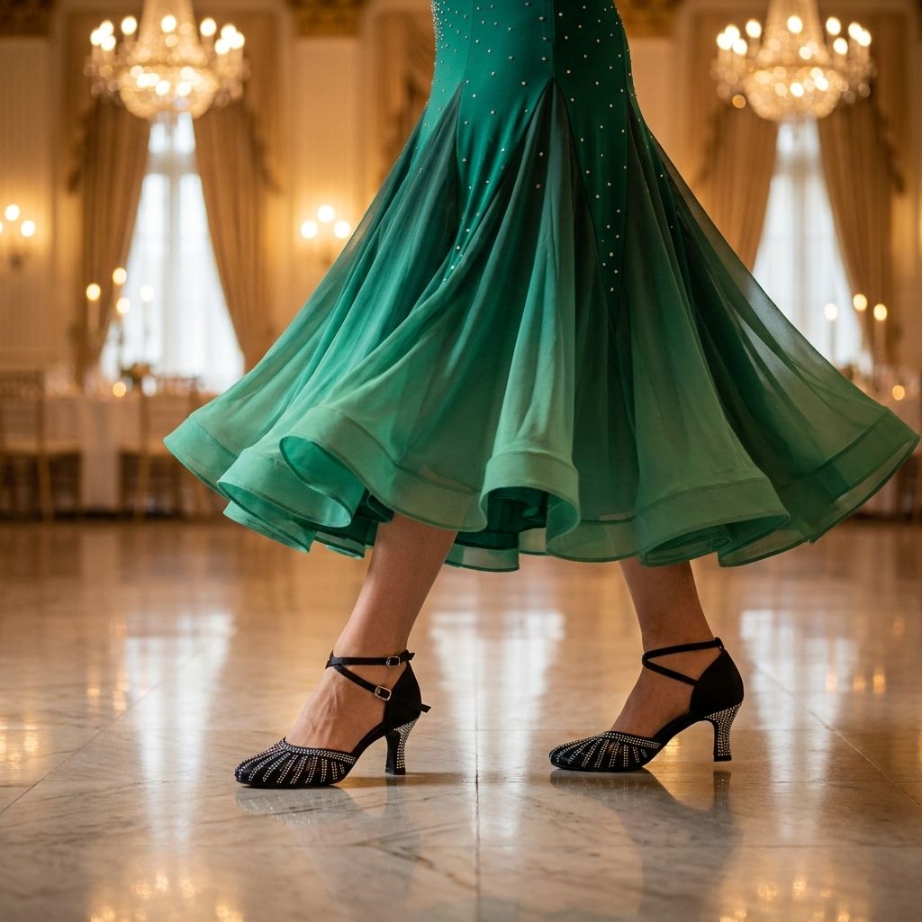 Black Rhinestone Ballroom Closed Toe Standard Waltz Dance Shoes