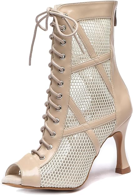 Nude Comfortable Salsa Bachata Dance Boots TTdancewear nude-comfortable-salsa-bachata-dance-boots-ttdancewear