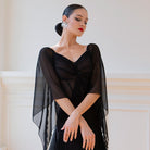 Ballroom Dance Leotard Chiffon Angel Sleeve Sweetheart Bodysuit, view 6