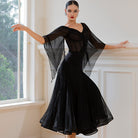 Ballroom Dance Leotard Chiffon Angel Sleeve Sweetheart Bodysuit, view 3