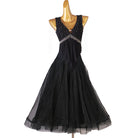 Black version of the beaded empire waist ballroom dance dress