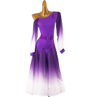 Purple ombre ballroom dress with the ring buckle at the waist