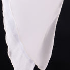 Detail of the layered chiffon edge on the handkerchief sleeve