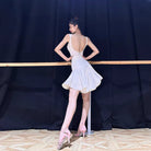 Latin Dance Leotard Corset Lace Up Front Sweetheart Bodysuit, view 5