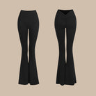 Ribbed Latin Dance Pants High Waist Bell Bottom Practice Trousers, view 2