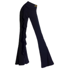 Ruffle Trim Ballroom Dance Pants High Waist Bell Bottom Practice Trousers, view 2