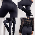 Shiny Latin Dance Pants High Waist Skinny Leggings for Practice, view 6