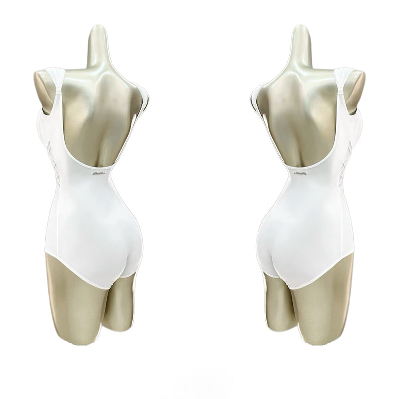 Latin Dance Leotard Corset Lace Up Front Sweetheart Bodysuit, view 7