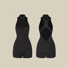 Latin Dance Leotard Sleeveless Mock Neck Open Back Bodysuit, view 9