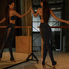 Cut Out Latin Dance Pants High Waist Slim Fit Practice Trousers, view 7