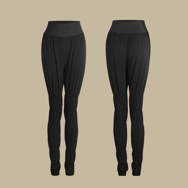 Shirred Sauna Latin Dance Pants High Waist Tapered Practice Joggers, view 2