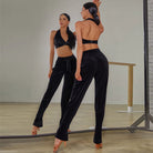 Velvet Latin Dance Pants High Waist Wide Leg Practice Trousers, view 8