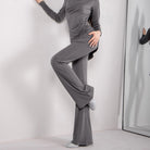 Flared Latin Dance Pants High Waist Bell Bottom Practice Trousers, view 4