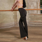 Wrap Tie Latin Dance Pants High Waist Bell Bottom Practice Trousers, view 6