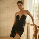 Latin Dance Leotard Sleeveless Tank Scoop Back Practice Bodysuit, view 6