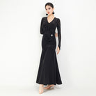 Black ballroom skirt with coordinating top