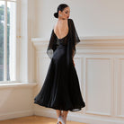 Ballroom Dance Leotard Chiffon Angel Sleeve Sweetheart Bodysuit, view 4