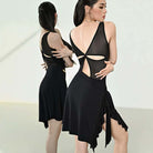 Latin Dance Leotard Sleeveless Tank Mesh Cutout Back Bodysuit, view 10