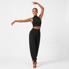 Draped Latin Dance Pants High Waist Tapered Cuff Practice Trousers, view 6