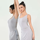 Latin Dance Leotard Sleeveless Tank Mesh Cutout Back Bodysuit, view 6