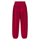 Harem Latin Dance Pants Relaxed Wide Leg Gathered Cuff Trousers, view 4
