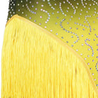 Close-up of the yellow fringe with stoned hip panel