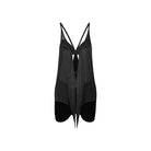 Black fringe dance bodysuit, product view
