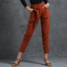 Rust tie belt tapered dancesport practice trousers