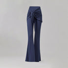 Navy skirted flare Latin salsa dance pants