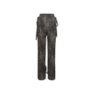 Grey leopard wide leg dance pants, product view