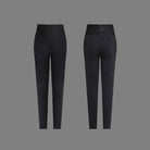 Black dance leggings, front and back product view