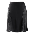 Black side fringe skirt, product view
