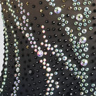 Close-up of the silver crystal drip stoning