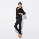 Slim Fit Latin Dance Pants Ankle Length Leggings for Practice, view 6