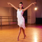 Tiered Fringe Latin Salsa Dance Dress V Neck Open Back