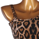 Close view of the leopard print across the shoulder and strap