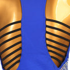 Close view of the horizontal ladder straps across the open back