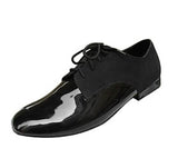 Men Black Patent Leather Ballroom Dance Shoes Latin Dance Shoes