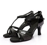 Black Ballroom Dancing Shoes Latin Salsa Tango Dance Heels