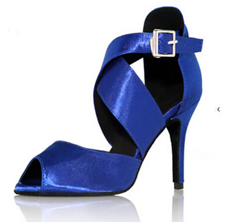 Blue Ballroom Dance Shoes Latin Salsa Dancing Shoes for Women