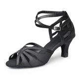 Black Ballroom Dance Shoes Latin Salsa Shoes for Ladies